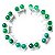 10 Brinco Bolinha Pedra Agata Verde Natural Tarraxa Banho Prateado136032 - Imagem 4