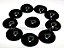 10 Disco Cabochao pra Pingente Pedra Obsidiana Negra Lapidado Calibrado 22 MM - Imagem 2