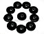 10 Disco Cabochao pra Pingente Pedra Obsidiana Negra Lapidado Calibrado 22 MM - Imagem 1