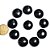 10 Disco Cabochão Pedra Obsidiana Negra 19 mm natural Pra Pingente - Imagem 2