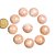 10 Disco Cabochão Pedra Amazonita Pêssego  22mm natural Pra Pingente - Imagem 1