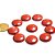 10 Disco Cabochão Pedra Jaspe Vermelho 22mm natural Pra Pingente - Imagem 2