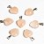 10 Pingente Mini Coração Quartzo Goiaba Pedra Natural Prateado ATACADO - Imagem 2