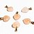 10 Pingente Mini Coração Quartzo Goiaba Pedra Natural Dourado ATACADO - Imagem 1