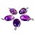 5 Pingente Cabochão Quartzo Ametista  Prata 950 Garra REFF 133680 - Imagem 3