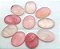 10 Cabochao Oval pra Pingente Pedra Quartzo Rosa Furo Vazado  Lapidado Calibrado 18 x 25 MM - Imagem 1