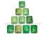 10 Retangulo Cabochao pra Pingente Pedra Amazonita Verde Furado Calibrado 15 x 20 MM - Imagem 1