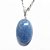 03 Mini Pingente Cabochão Oval Quartzo Azul 20mm Natural Pino Prateado ATACADO - Imagem 1