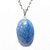 50 Mini Pingente Cabochão Oval Quartzo Azul 20mm Natural Pino Prateado ATACADO - Imagem 2