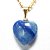 03 Mini Pingente Coração Quartzo Azul 15mm Pedra Natural Dourado ATACADO - Imagem 1