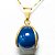05 Pingente Bolinha Agata Azul Envolto a Pedra Montagem Dourada ATACADO - Imagem 1