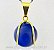 05 Pingente Bolinha Agata Azul Envolto a Pedra Montagem Dourada ATACADO - Imagem 4