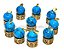 10 Pingente Bolinha Pedra Howlita Azul Pino Dourada ATACADO - Imagem 3