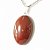 03 Pingente Cabochao Jaspe Vermelho Pedra Natural Montagem Pino Prateado ATACADO - Imagem 2