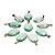 50 Pingente Cabochao Obsidiana Verde Montagem Manual Pino Dourado Atacado - Imagem 4