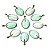 10 Pingente Cabochão Oval Obsdiana Verde Pedra com Montagem Pino Prateado Atacado - Imagem 4