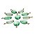 10 Pingente Cabochão Oval Obsdiana Verde Pedra com Montagem Pino Prateado Atacado - Imagem 5