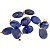 50 Pingente Cabochão Quartzo Azul Pedra Natural Pino Dourado Atacado - Imagem 4