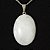 03 Pingente Cabochão QUARTZO LEITOSO Pedra Natural Pino Banho Prata ATACADO - Imagem 1