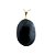 03 Pingente Cabochão Quartzo Preto Pedra Natural Castoação Pino Dourado Atacado - Imagem 3