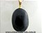 03 Pingente Cabochão Quartzo Preto Pedra Natural Castoação Pino Dourado Atacado - Imagem 2