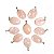 100 Pingente Cabochão Quartzo Rosa Pedra Natural Pino Banho Prata - Imagem 6