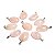 50 Pingente Cabochão Quartzo Rosa Pedra Natural Pino Prateado - Imagem 6