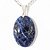 03 Pingente Cabochão SODALITA Pedra Natural Castoação Pino Banho Prata ATACADO - Imagem 2