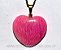 05 Pingente Coraçao AMAZONITA PINK Pedra Natural Pino Dourado ATACADO - Imagem 1