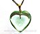 10 Pingente Coração Pedra Obsidiana Verde Montagem Pino Flash Dourado ATACADO - Imagem 1