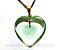 05 Pingente Coração Pedra Obsidiana Verde Montagem Pino Flash Dourado ATACADO - Imagem 3