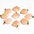 05 Pingente Coração Pedra Quartzo Goiaba 23mm Montagem Pino Dourado ATACADO - Imagem 2