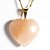 03 Pingente Coração Pedra Quartzo Goiaba 23mm Montagem Pino Dourado ATACADO - Imagem 1
