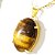10 Pingente Extra Cabochao Pedra Olho de Tigre Montagem Garra Dourado ATACADO - Imagem 1