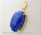03 Pingente Extra Cabochao Pedra Quartzo Azul Montagem Garra Dourado ATACADO - Imagem 3