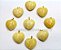 03 Pingente Coração Pedra FELDSPATO Natural Montagem Flash Dourado ATACADO - Imagem 3