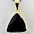 05 Pingente Trillion Obsidiana Negra Montagem Na Garra Dourado Atacado - Imagem 1