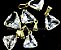 05 Pingente Trillion Pedra Cristal Cachinha e Garras Reforçado Banho Flash Dourado REF 14.9 ATACADO - Imagem 2