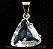 03 Pingente Trillion Pedra Cristal Cachinha e Garras Reforçado Banho Flash Dourado REF 14.9 ATACADO - Imagem 1