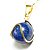 10 Pingente Bolinha Lapis Lazuli Envolto Pedra Montagem Dourada ATACADO - Imagem 2