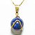 10 Pingente Bolinha Lapis Lazuli Envolto Pedra Montagem Dourada ATACADO - Imagem 1