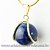 10 Pingente Bolinha Lapis Lazuli Envolto Pedra Montagem Dourada ATACADO - Imagem 5