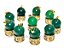 03 Pingente Bolinha Agata Verde Pino  Dourado ATACADO - Imagem 5
