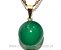 03 Pingente Bolinha Agata Verde Pino  Dourado ATACADO - Imagem 3