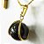 03 Pingente Bolinha Obsidiana Negra Envolto Pedra Montagem Dourada ATACADO - Imagem 2