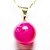 05 Pingente Bolinha Pedra Agata Rosa Pino Dourada ATACADO - Imagem 2