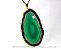 05 Pingente Chapa de Agata Verde Envolto Dourado ATACADO - Imagem 2