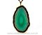 05 Pingente Chapa de Agata Verde Envolto Dourado ATACADO - Imagem 1