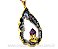 100 Pingente Especial Chapa Geodo com Ponta Ametista com Montagem Dourado ATACADO - Imagem 2