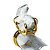 05 Anel Drusa Cristal Pedra Natural Pequeno Ajustável Dourado - Imagem 2
